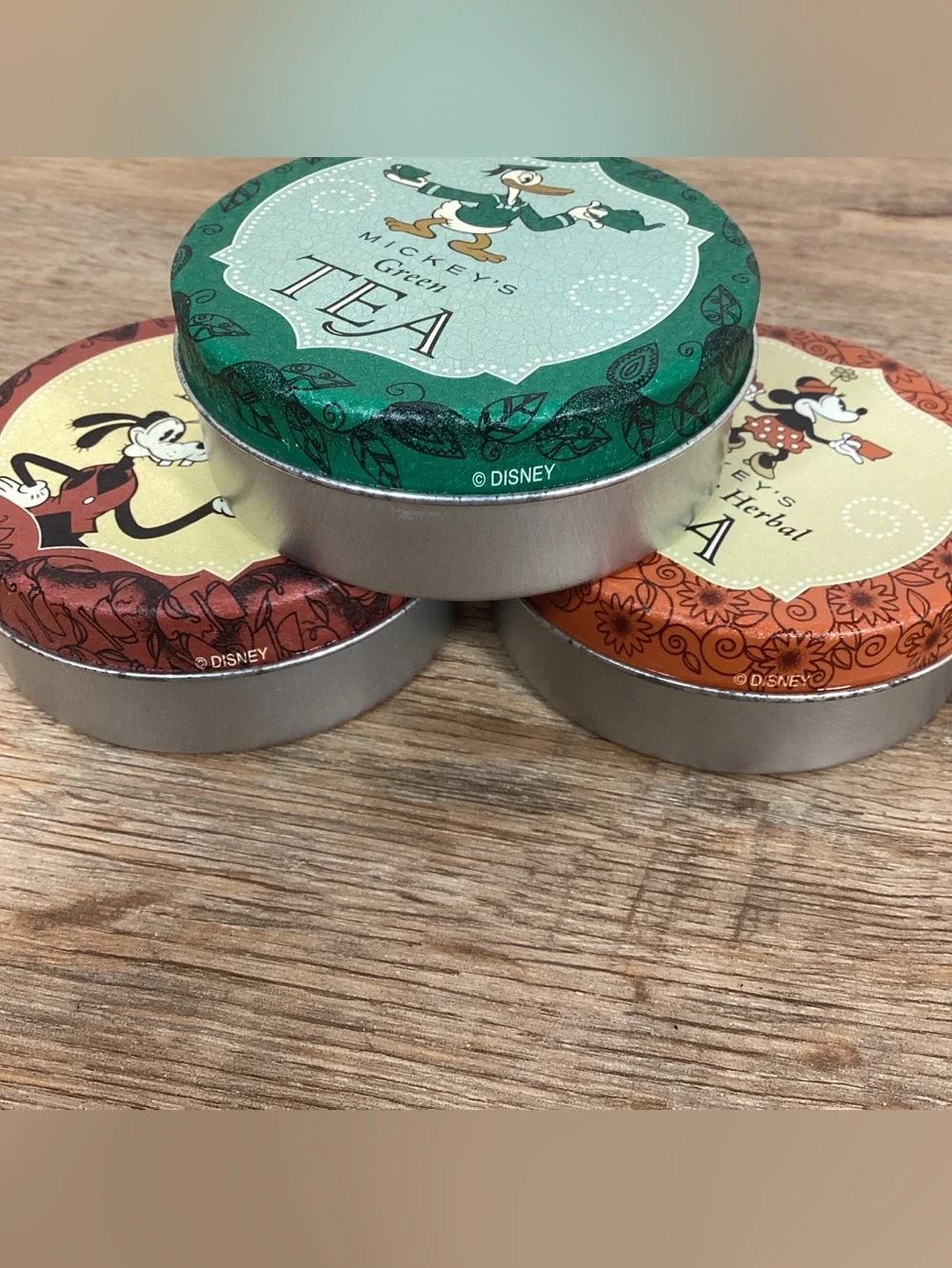 Disney Mickey's Tea Tins-Donald, Goofy and Minnie Mouse
